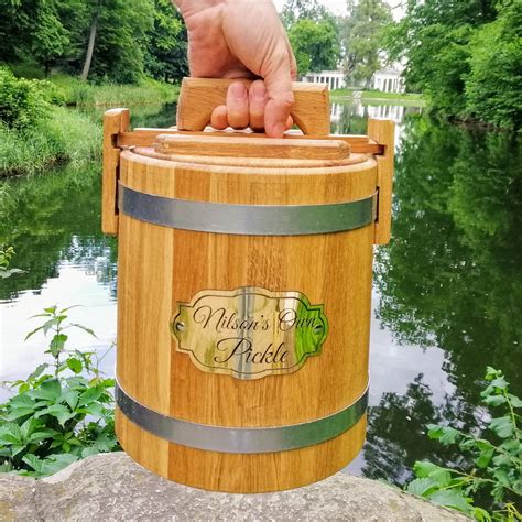 Personalized Pickle Oak Barrel L L L L Wood Vat With A Etsy