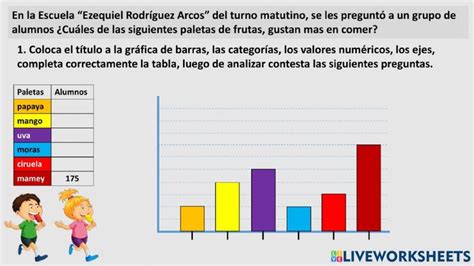 Gráfica de barras ejercicio worksheet