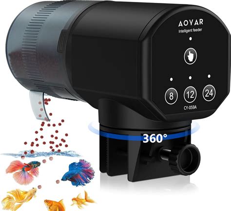 Amazon.com : Automatic Fish Feeder Dispenser for Aquarium: 200ml Large ...