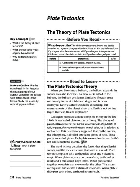 Fillable Online The Plate Tectonic Theory And The Three Types Of