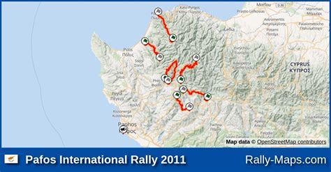 Maps Pafos International Rally 2011 MERC Rally Maps