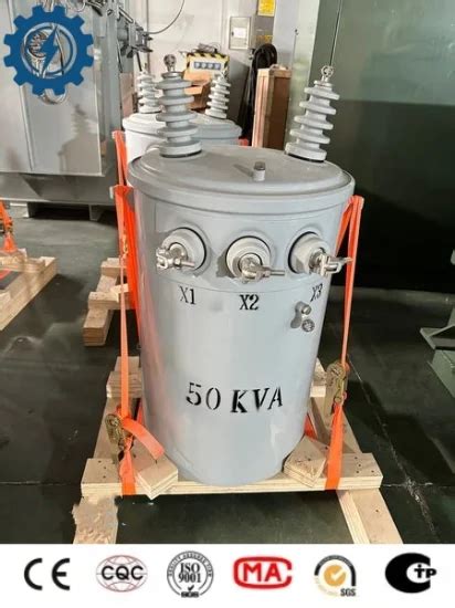 Silicone Steel Sheet Core 375kva Single Phase Pole Mounted Transformer