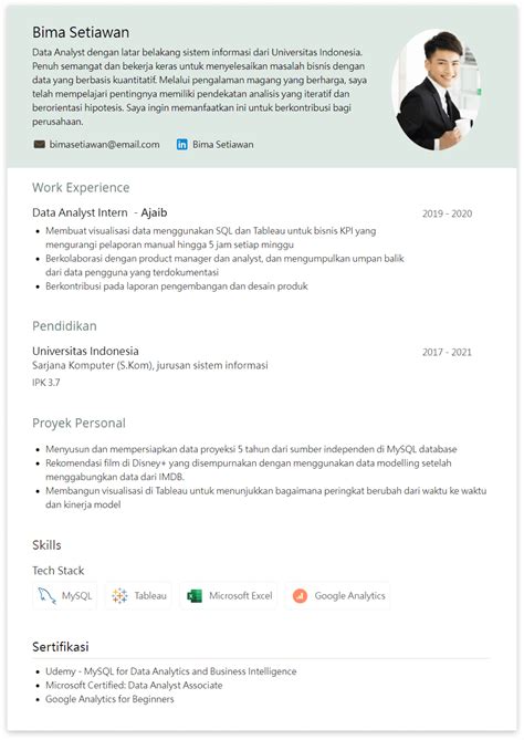 Contoh Summary Cv Untuk Fresh Graduate Contoh Surat Resmi