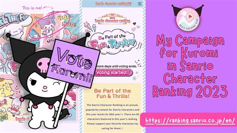 My Campaign For Kuromi In Sanrio Character Ranking Youtube