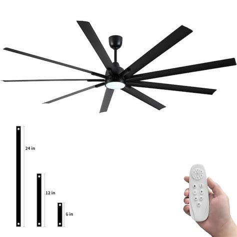 Yuhao In Industrial Indoor Large Black Ceiling Fans With Led Light