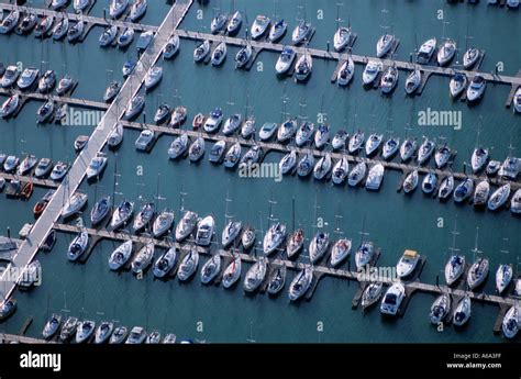 Aerial View Of Haslar Marina Gosport Hampshire England Uk Stock Photo