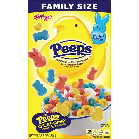 Kellogg's Peeps Original with Marshmallows Cold Breakfast Cereal, 12.7 oz - Walmart.com