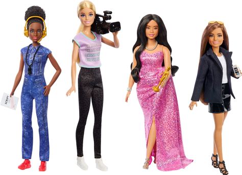 Barbie Careers Women in Film Set of 4 Dolls with Removable Looks ...