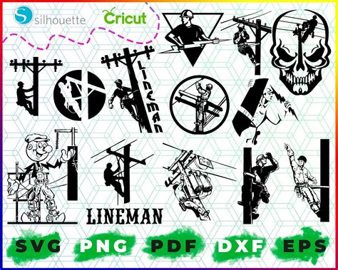 Lineman Svg Lineman Decal Lineman Clipart Lineman Silhouette Lineman Dxf Lineman Shirt