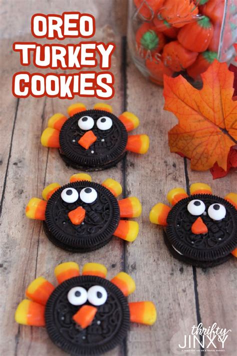 The Cutest Oreo Turkey Cookies Thrifty Jinxy