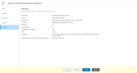 Creating Protected Data Backup Report Veeam Service Provider Console