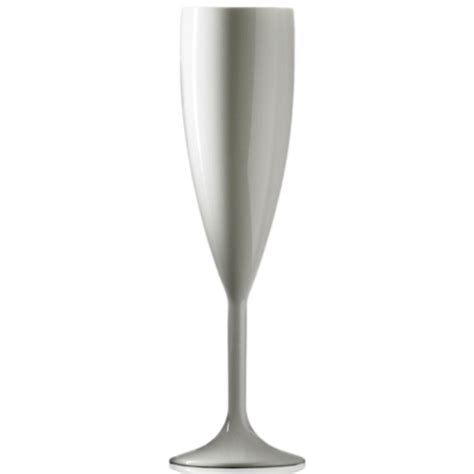 Premium White Plastic Champagne Flutes Polycarbonate Glassjacks Ltd