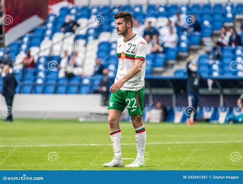 Bulgaria National Football Team Midfielder Petar Vitanov During