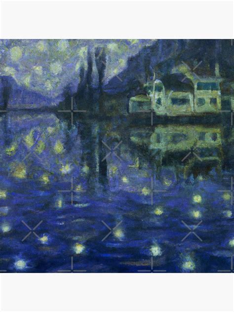 "Monet Starry Night Inspiration " Poster for Sale by HozeRA | Redbubble