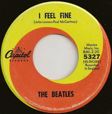 The Beatles I Feel Fine Vinyl Scranton 7 45 Rpm Single 1964 R11479468 Discogs