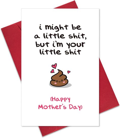 Ogeby Rude Mothers Day Card Ts From Daughter Son Funny Mothers Day Card T