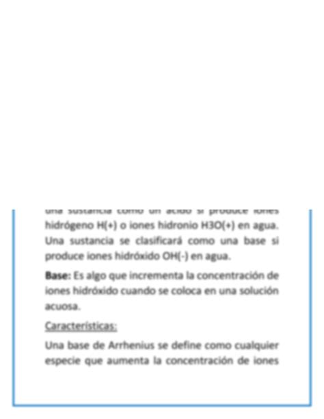 Solution Ejercicios Cidos Y Bases De Arrhenius Studypool