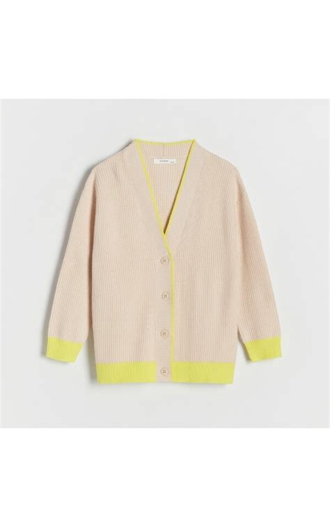 Cardigan cu adaos de viscoză Culoare nude RESERVED W X
