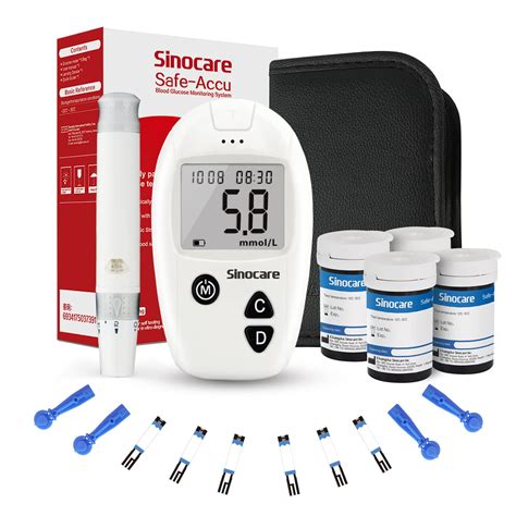 Buy Sinocaresafe Accu Blood Sugar Monitor Blood Sugar Test Kit 100