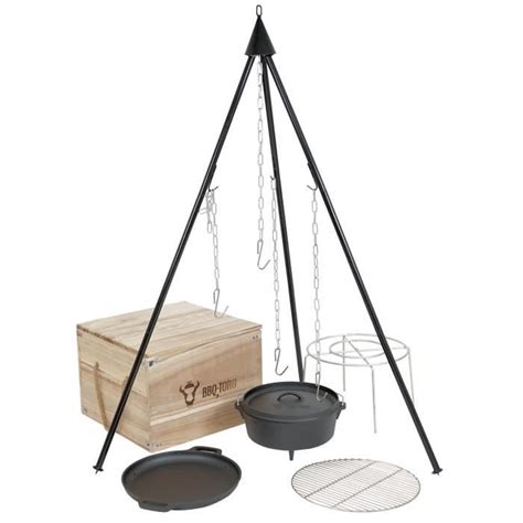 Couvercle De Plancha Bbq Toro Dutch Oven Kit Dans Une Bo Te En Bois