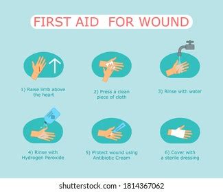 First Aid Wound First Aid Treatment Stock Vector Royalty Free