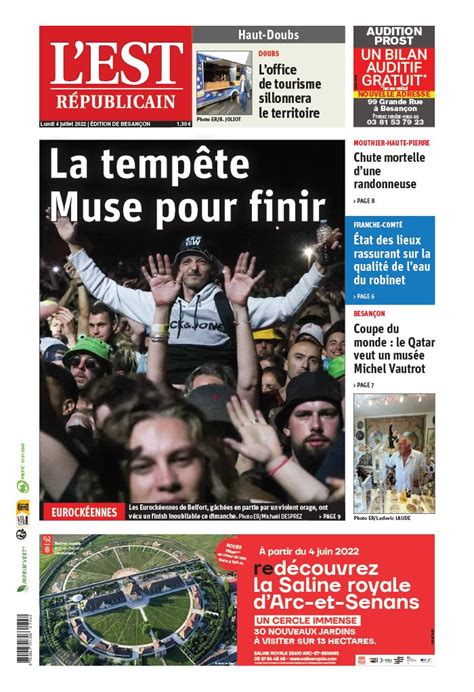 Lisez L Est Républicain Besançon du 04 juillet 2022 sur ePresse fr