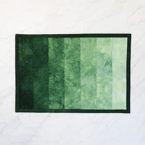 Sage Green Ombre Placemats Handmade With Hand Dyed Kona Cotton Etsy