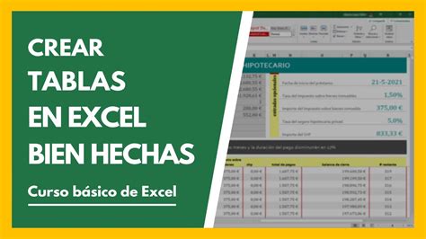 Cómo HACER TABLAS Excel BIEN HECHAS Tutorial Principiantes YouTube