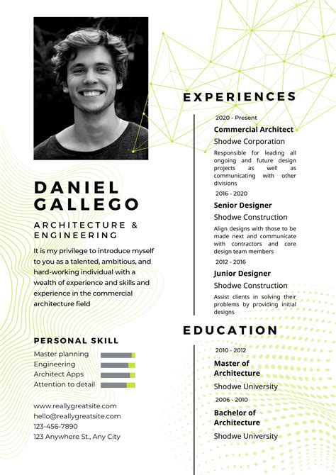 Modern Architecture Resume Template Templatek