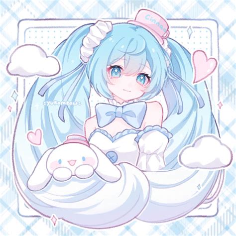 Hatsune Miku And Cinnamoroll Vocaloid And More Drawn By Yukomeow