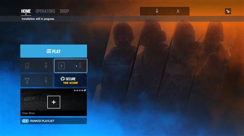 Main Menu Tom Clancy’s Rainbow Six Siege Interface In Game