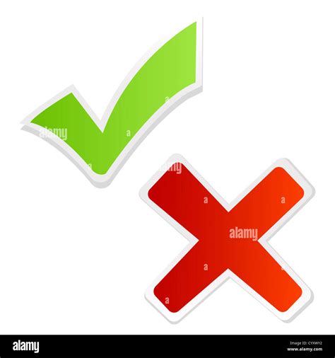 Green tick red cross hi-res stock photography and images - Alamy