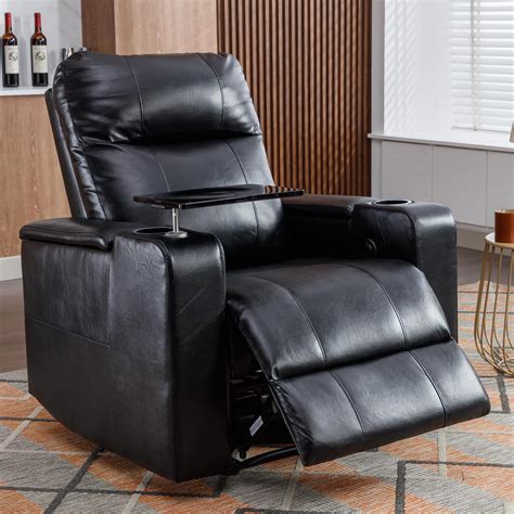 Buy ANJ Power Recliner Chair With USB Ports Faux Leather Home Theater