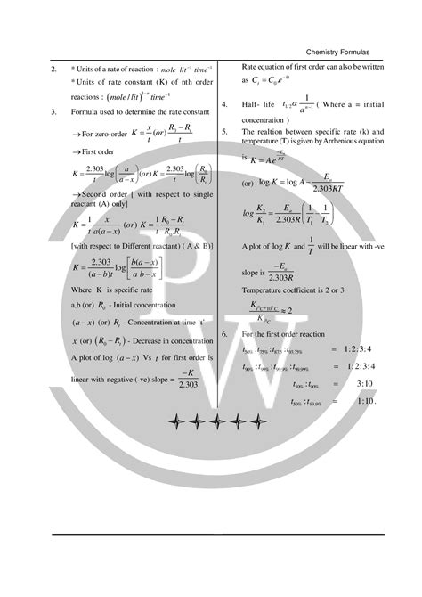 Chemical Kinetics Formula for Class 12 Chemistry | PW