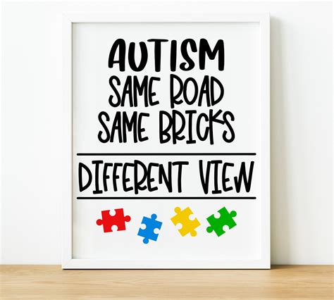 Printable Autism Awareness Poster Kids Playroom Decor Etsy