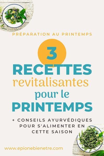 Recettes De Printemps Conseils Ayurv Diques Fruits Et L Gumes De