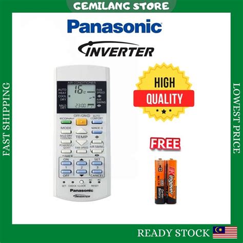 Panasonic Inverter Aircond Remote Control Air Cond Shopee Malaysia