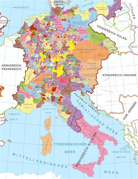 The Greatest Extent Of The Holy Roman Empire 1138 1254 Reurope