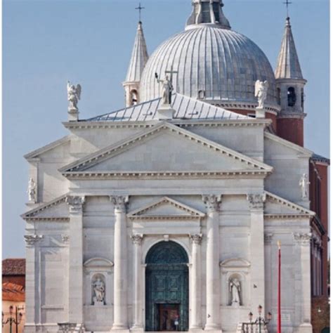 Layered façade Chiesa del Santissimo Redentore Venice Italy Andrea