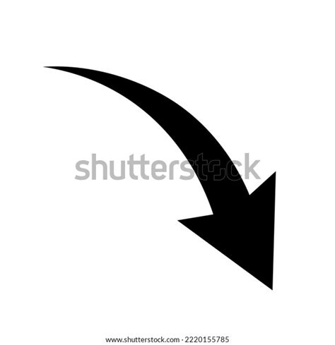 Sharp Curved Arrow Icon Vector Illustration Stock Vector Royalty Free