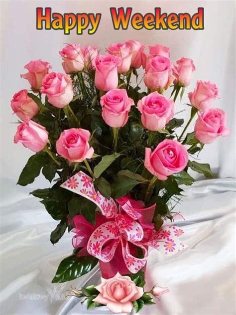 Happy Weekend With Pink Roses Pictures, Photos, and Images for Facebook ...