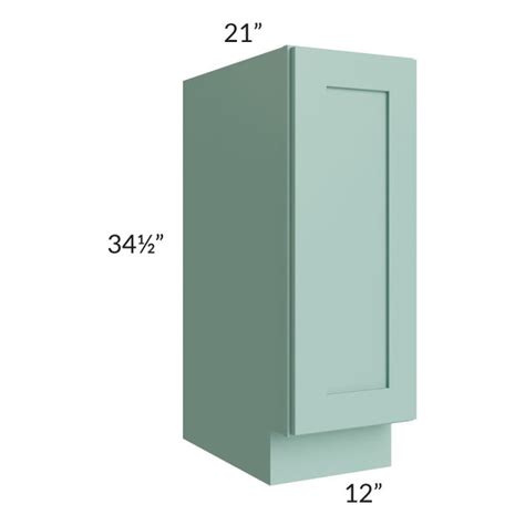 Midtown Sage Green Shaker 12 Full Height Door Vanity Base Cabinet