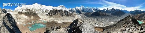 Mount Cho Oyu Nepal Himalayas Mountains Panorama