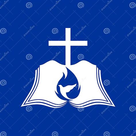 Church Logo The Cross Of Jesus The Open Bible And The Dove Are A