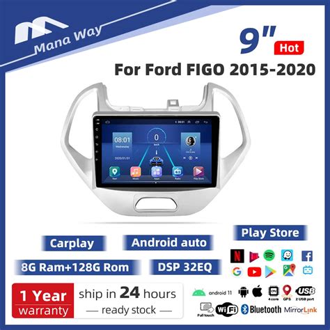 9 Polegada Android Player Para Ford Figo 2019 2020 Unidade Principal