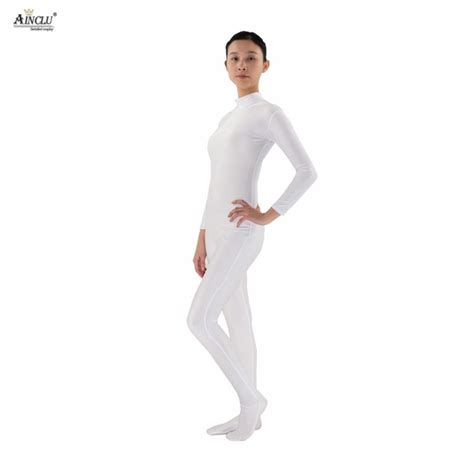 Ainclu Women Spandex Nylon White Head Handless Body Second Skin Tight