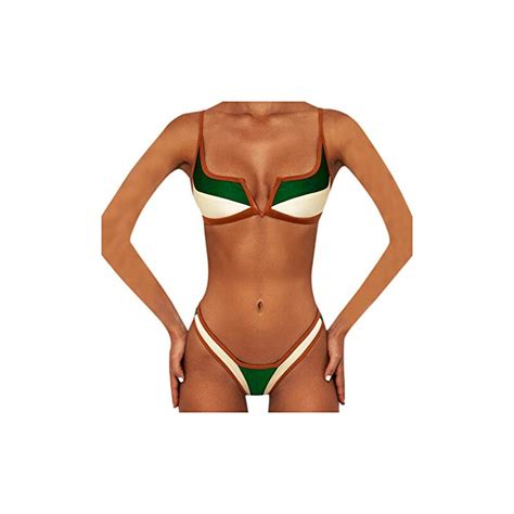 Kobilee Costumi Da Piscina Donna Push Up Sexy Swimwear Due Pezzi Spiaggia Curvy Bikini Triangolo