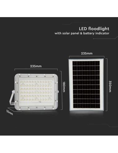 Faro LED 15W Con Pannello Solare E Telecomando Batteria Sostituibile