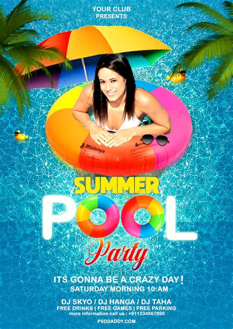 Free Pool Party Flyer Templates