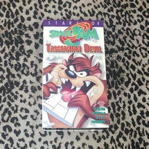 Stars Of Space Jam Tasmanian Devil Vhs Retro Space Jam Vintage S